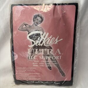 Pantyhose Vintage Silkies Ultra TLC Support  Large Honey Beige Color